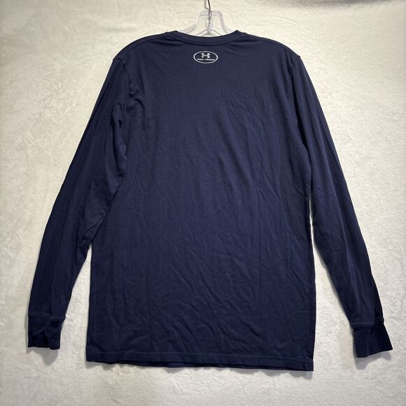 Under Armour Notre Dame Fighting Irish Hockey Long Sleeve Shirt Mens Medium Blue - Picture 6 of 12